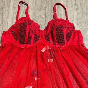Cacique Scarlet Lace Babydoll (2 pieces)